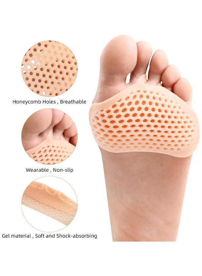 زوجان من وسادات مشط القدم ووسادات مقدمة القدم للنساء والرجال، وسادات لتخفيف آلام القدم، وسادات مقدمة القدم لعلاج ورم إبهام القدم، وسادة لمقدمة القدم - Image 3